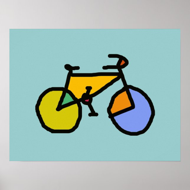 a colourful bicycle poster (Front)