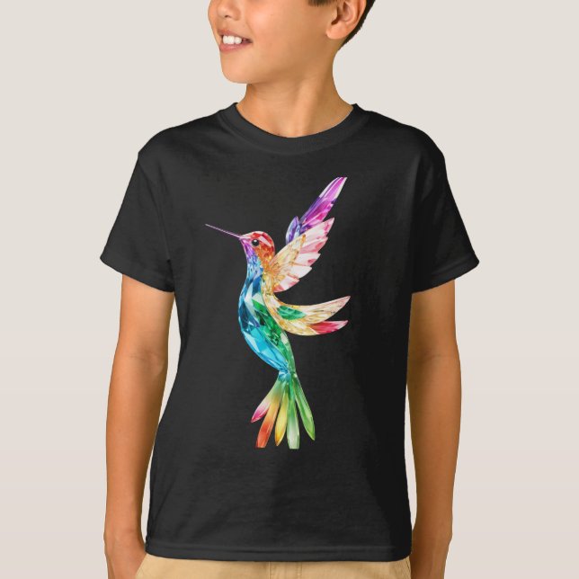 A colourful bird on summer design T-shirt (Front)