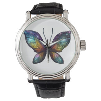 A colourful butterfly with galaxy-like wings is de watch