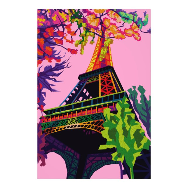 A Colourful Celebration of the Eiffel Tower Photo Print (Front)