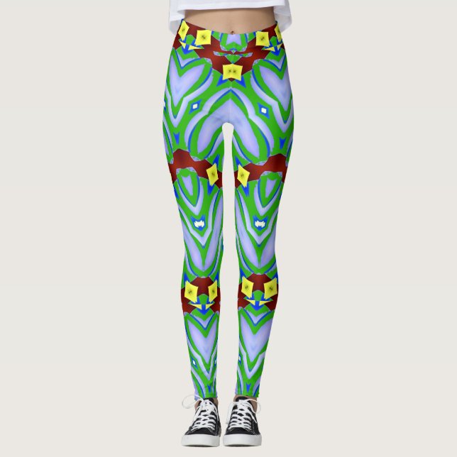 A colourful classic "Ratti_Creative_Arts" Leggings (Front)