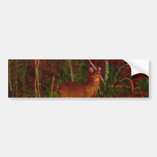 A Colourful Deer at Sunset Bumper Sticker