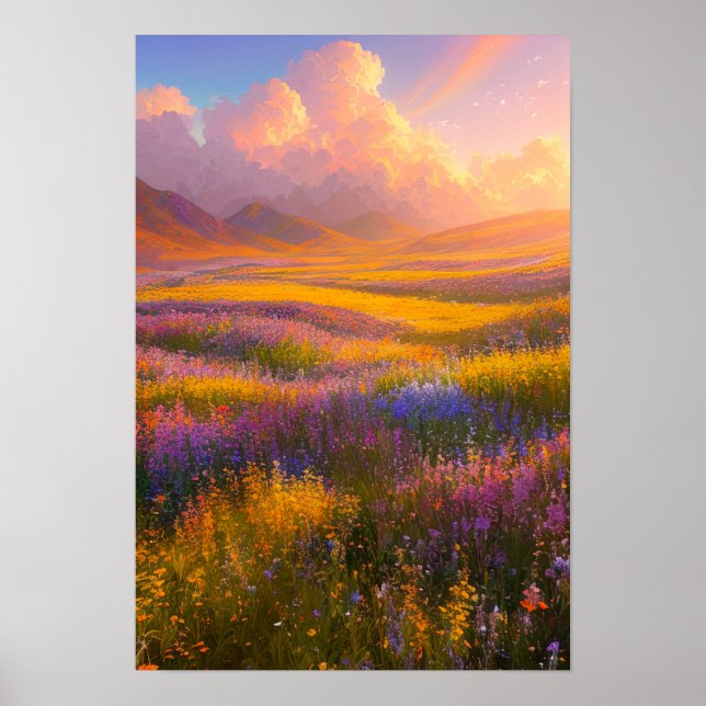 A Colourful Dreamland at Sunset Poster (Front)