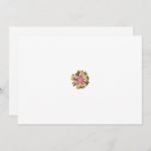 A colourful flower illustration featuring a unique thank you card