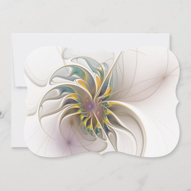 A colourful fractal ornament. Abstract Flower art (Front)