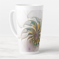 A colourful fractal ornament. Abstract Flower art