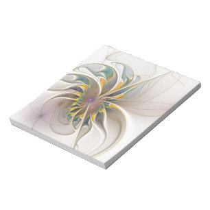 A colourful fractal ornament. Abstract Flower art Notepad