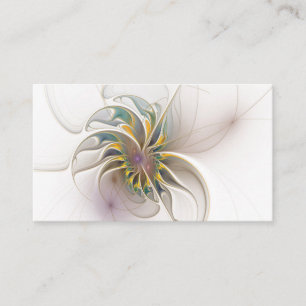 A colourful fractal ornament. Abstract Flower art Place Card
