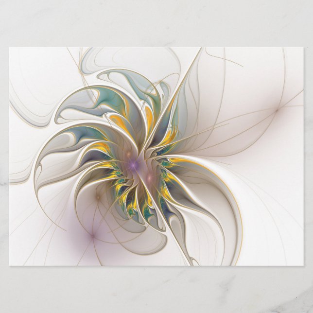 A colourful fractal ornament. Abstract Flower art Programme (Front)
