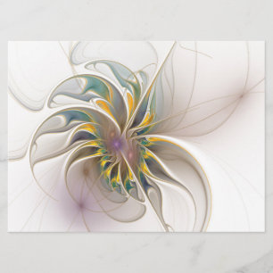 A colourful fractal ornament. Abstract Flower art Programme