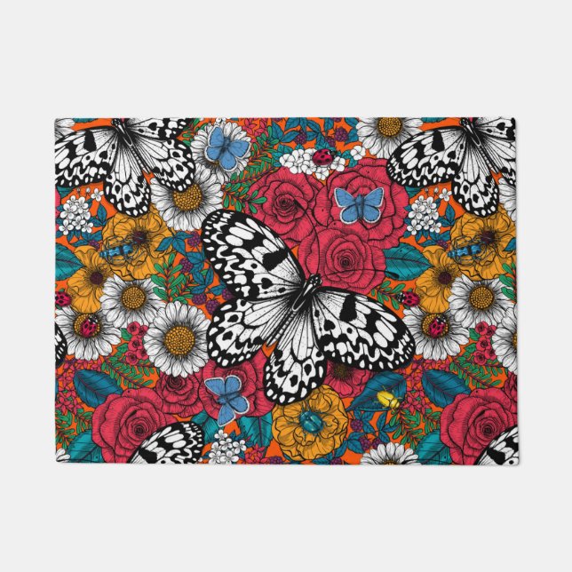 A colourful garden doormat (Front)