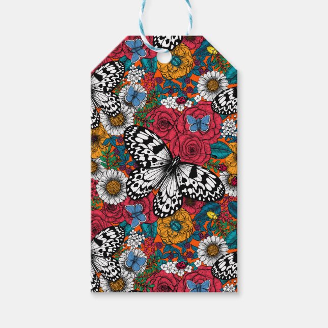 A colourful garden gift tags (Front)