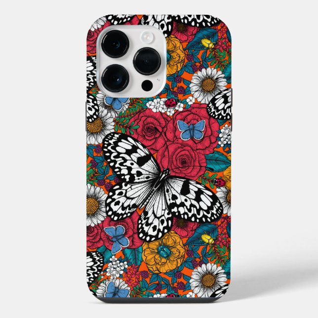 A colourful garden iPhone case (Back)