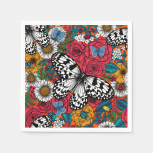 A colourful garden napkin