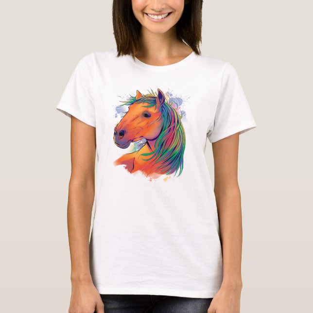 A Colourful Horse T-Shirt (Front)