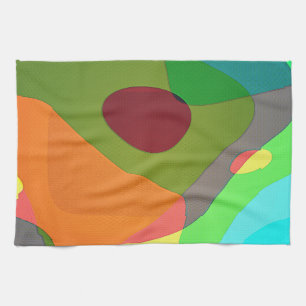A Colourful Mess 1107 Abstract Art Tea Towel