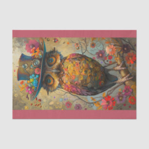 A Colourful Owl Tissue Paper