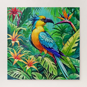 A colourful parrot jigsaw puzzle