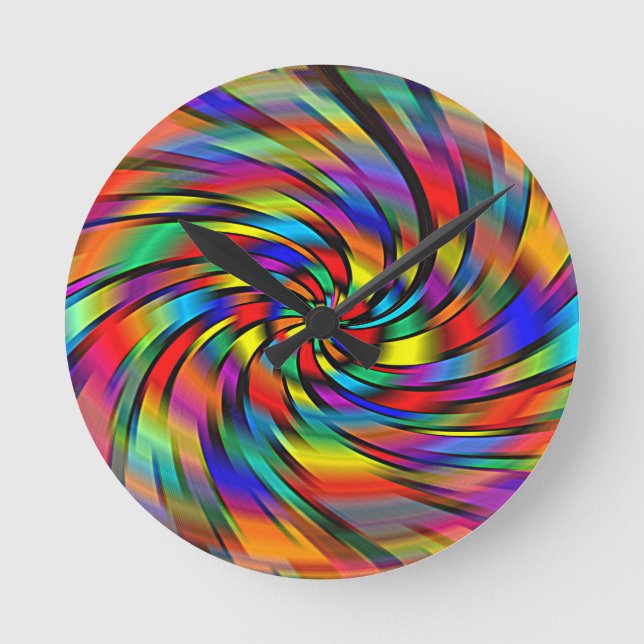 A Colourful Pinwheel Clock (Front)