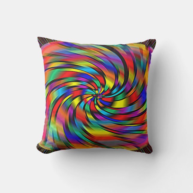 A Colourful Pinwheel Pillow (Front)