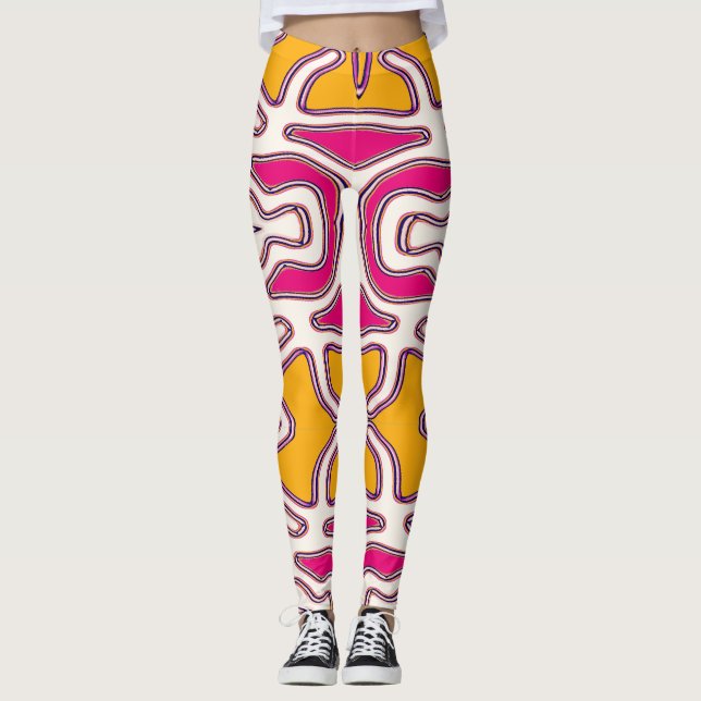 A colourful seamless "Ratti_Creative_Arts" Legging (Front)