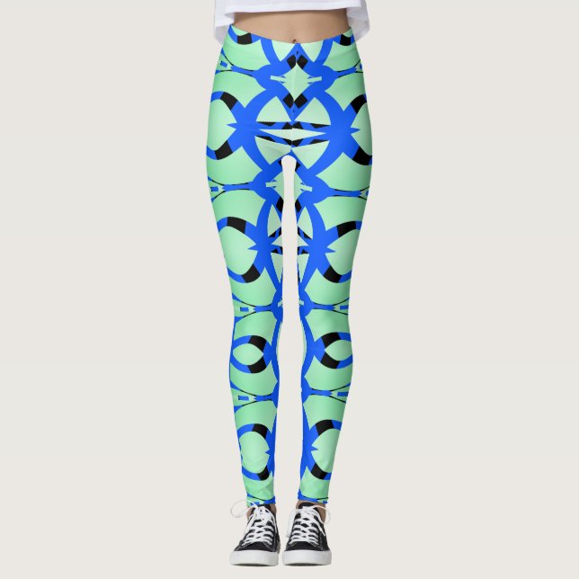 A colourful seamless "Ratti_Creative_Arts" Legging (Front)