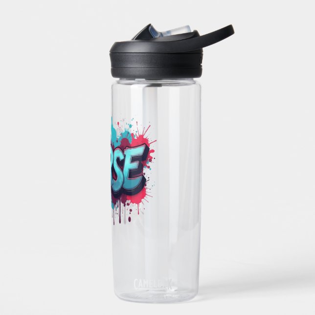 A colourful splash Nurse typography  Water Bottle (Left)