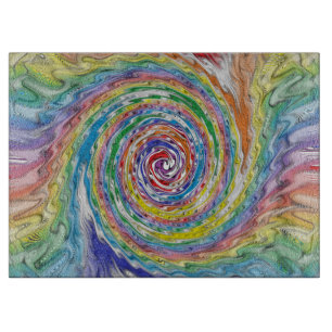 A Colourful Splatter Cutting Board
