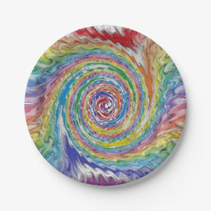 A Colourful Splatter Paper Plate