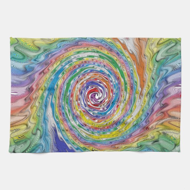 A Colourful Splatter Tea Towel (Horizontal)