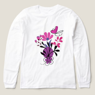 A Colourful Trendy Flower Design Tri-Blend Shirt