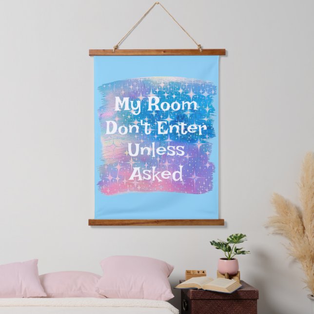 A Colourful Wooden Framed Personalised  Hanging Tapestry (Bedroom)