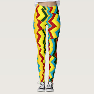 A colourful zigzag pattern "Ratti_Creative_Arts" Leggings