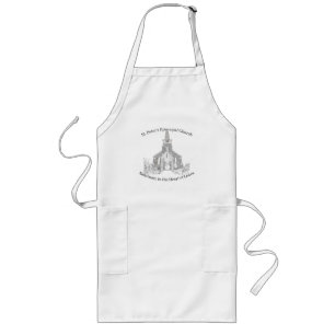 A  comfortable apron featuring a hand drawn illust