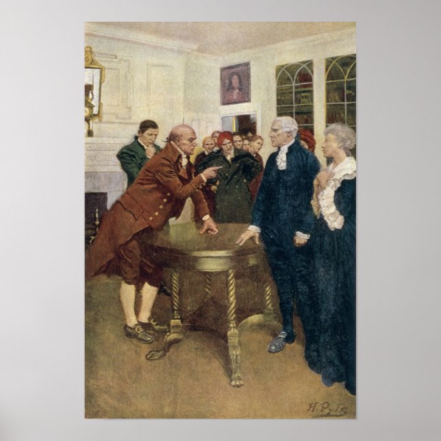 A Committee of Patriots Delivering an Ultimatum Poster (Front)