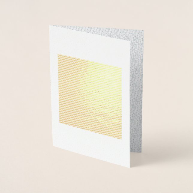 A completely white, featureless surface fills the  foil card (Front)