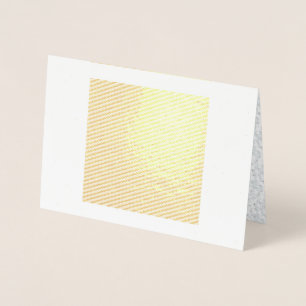 A completely white, featureless surface fills the  foil card