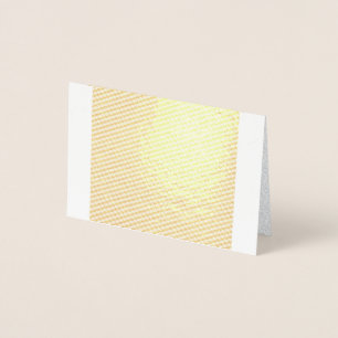 A completely white, featureless surface fills the foil card