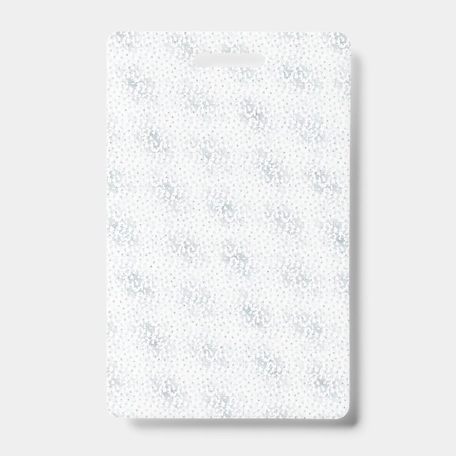 A completely white, featureless surface fills the  ID badge (Front)