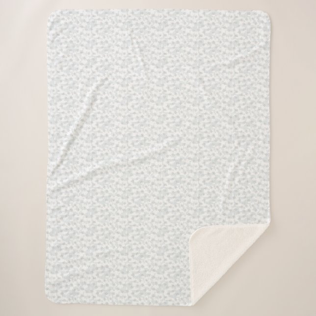 A completely white, featureless surface fills the  sherpa blanket (Front)