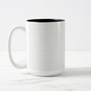 A completely white, featureless surface fills the Two-Tone coffee mug