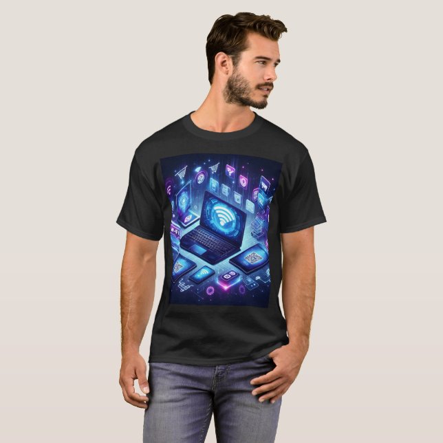 a computer screen with a bunch of laptops and icon T-Shirt (Front Full)