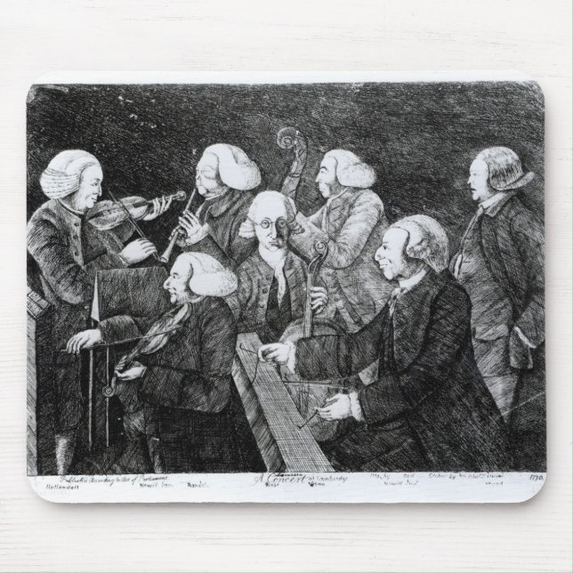 A Concert at Cambridge, 1770 Mouse Pad (Front)