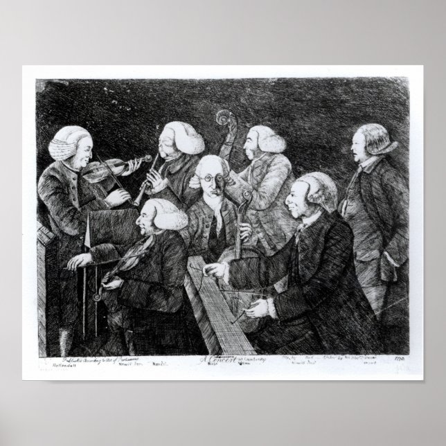 A Concert at Cambridge, 1770 Poster (Front)