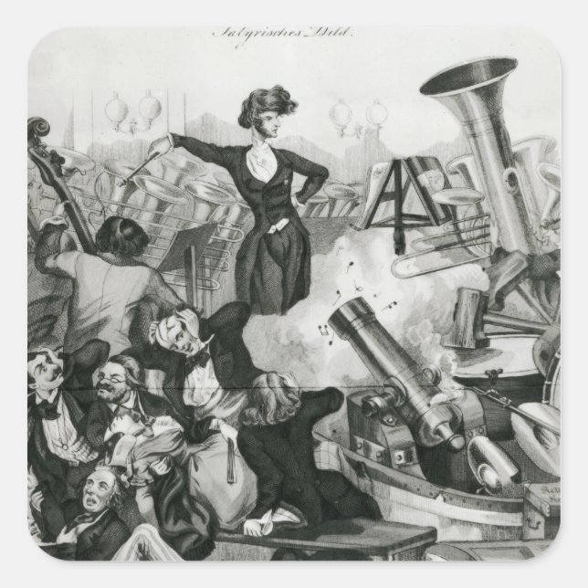 A Concert of Hector Berlioz Square Sticker (Front)