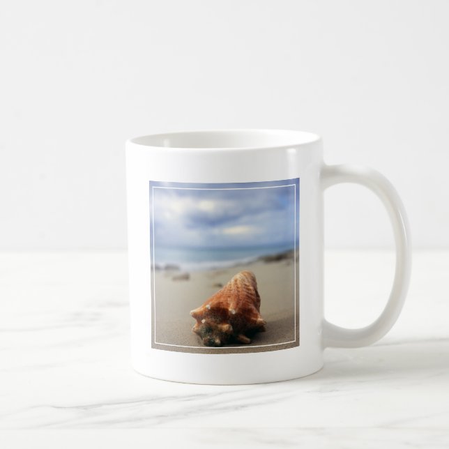 A Conch Shell On The Beach | St. Croix, Usvi Coffee Mug (Right)