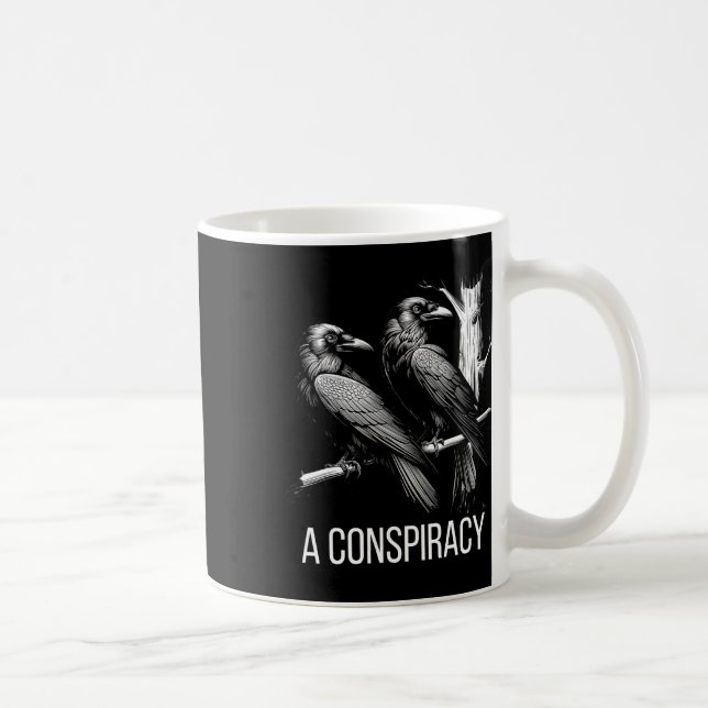 A Conspiracy Of Ravens Gothic Raven Dark Academia  Coffee Mug (Right)