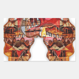 A Continent Connected: The Duality of Africa  Rectangular Sticker