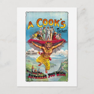 A Cook's Ticket Vintage Poster Postcard