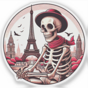 A cool artist skeleton in Paris